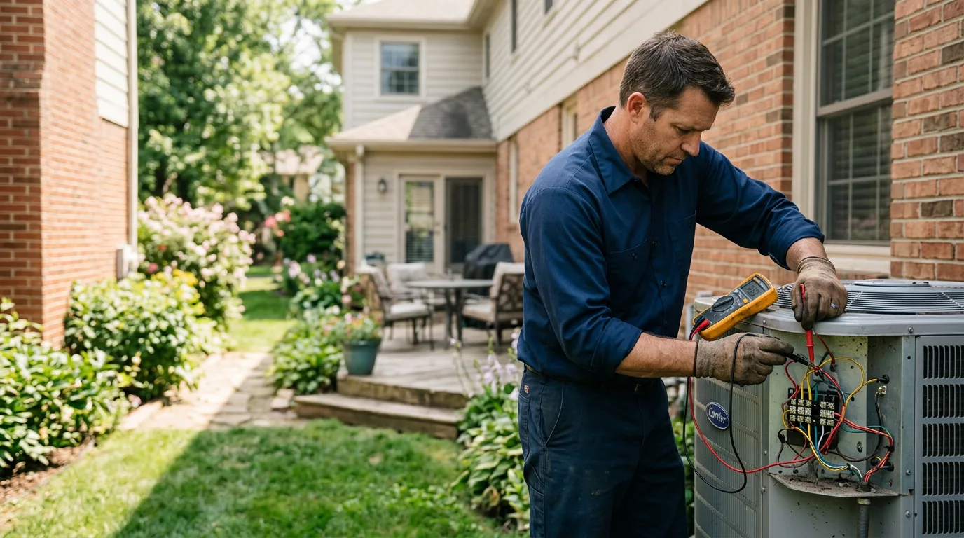HVAC technician working near Fanshawe, OK